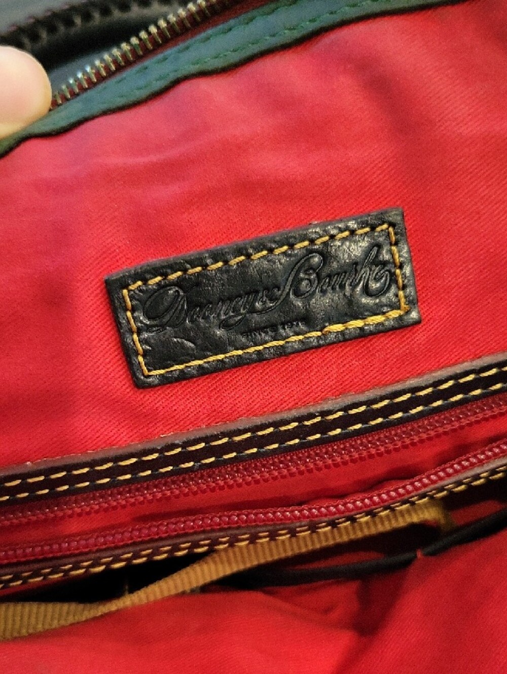 Dooney & Bourke Navy Leather Florentine Shoulder Bag - Picture 8 of 9
